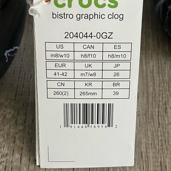 CROCS Bistro black blue Lightning Print Clogs in Black and Blue - Picture 5 of 6